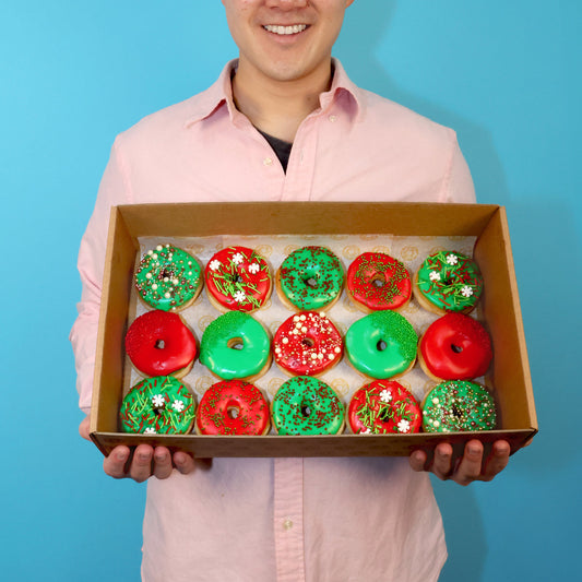 Assorted Christmas Donut Box